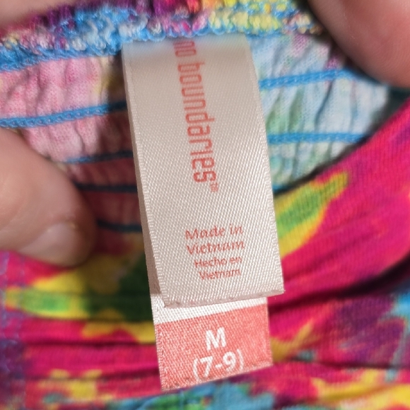 No Boundaries M Medium Colorful Tie-Dye Mini Dress - Picture 3 of 6